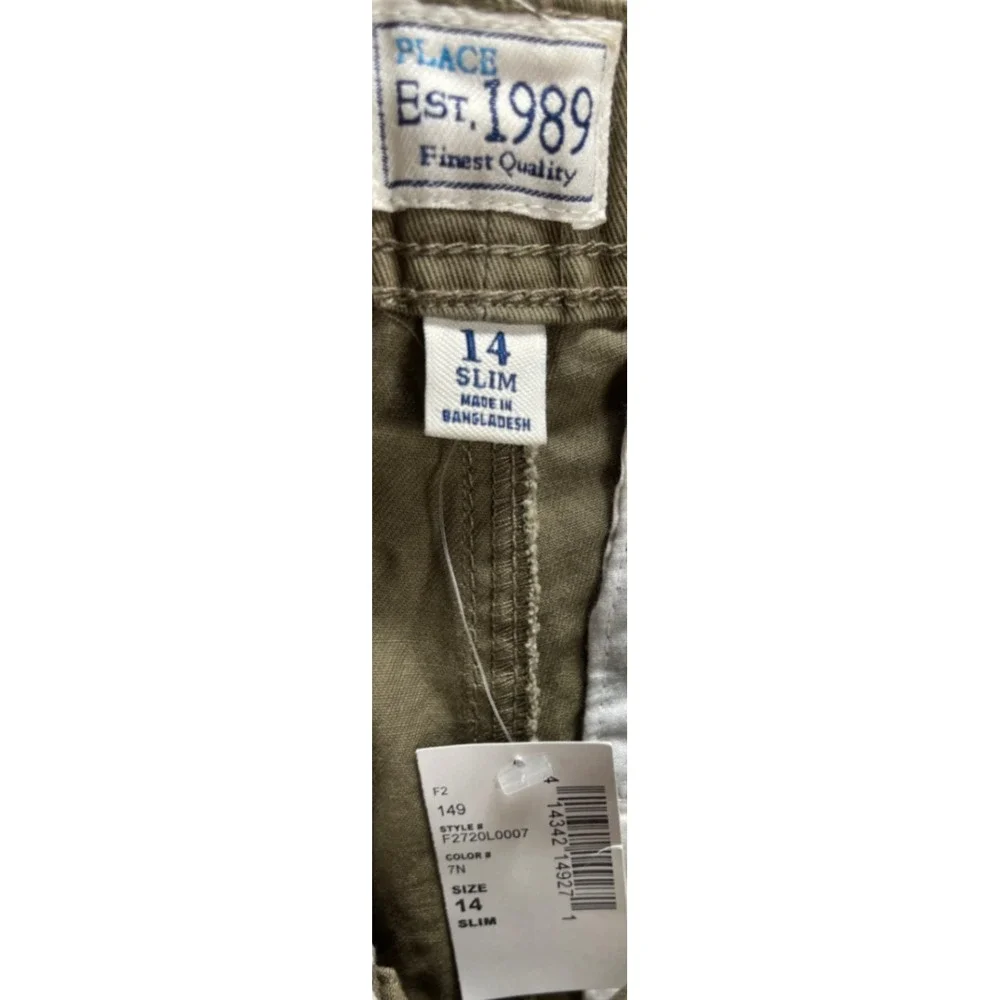 The Children's Place Boys 14 Slim Skull And Crossbones All Over Print Khaki Pant